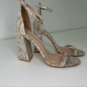Public Desire Snake print heels great condition size 8